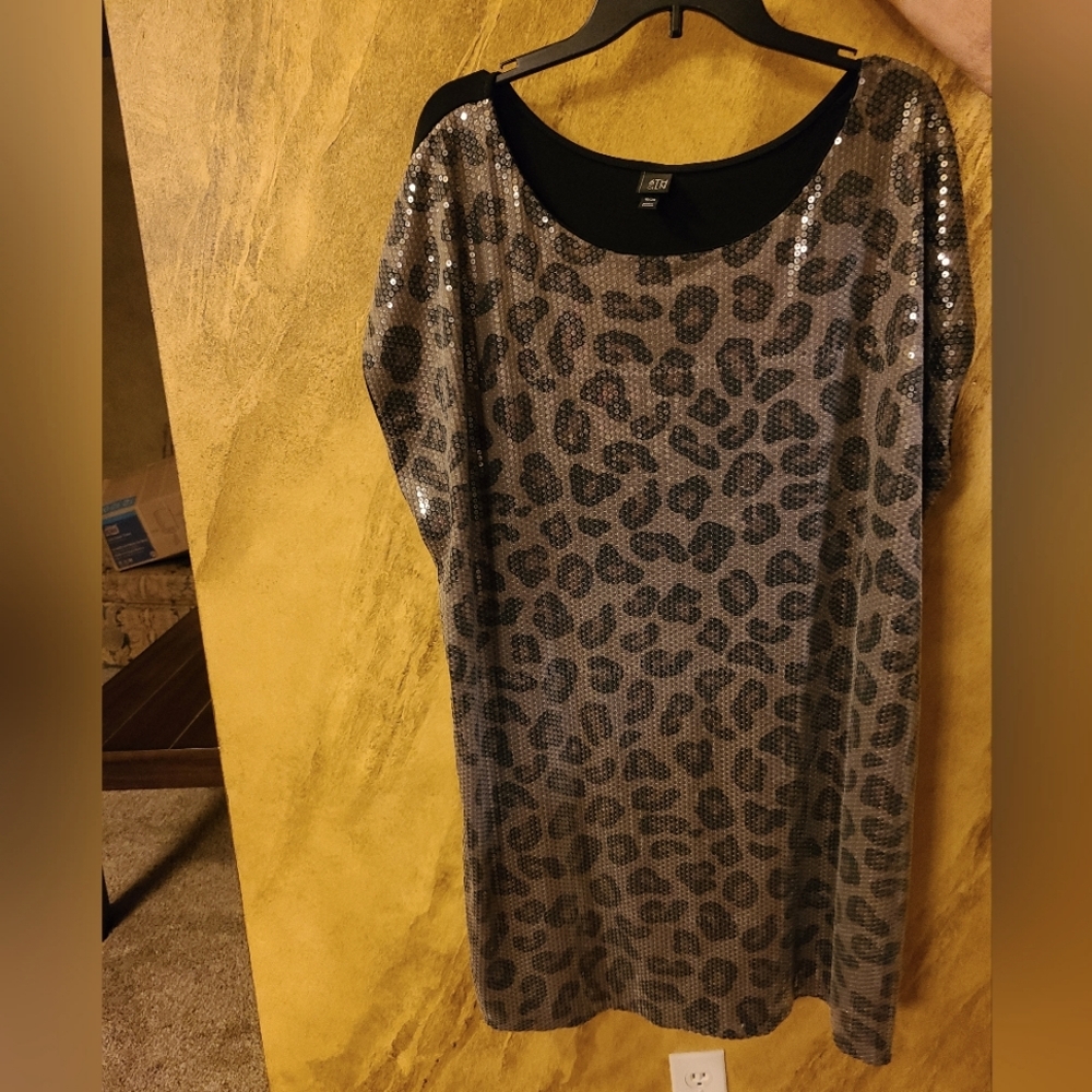 6th & Ln cheetah print Grey & black dress size 18/20